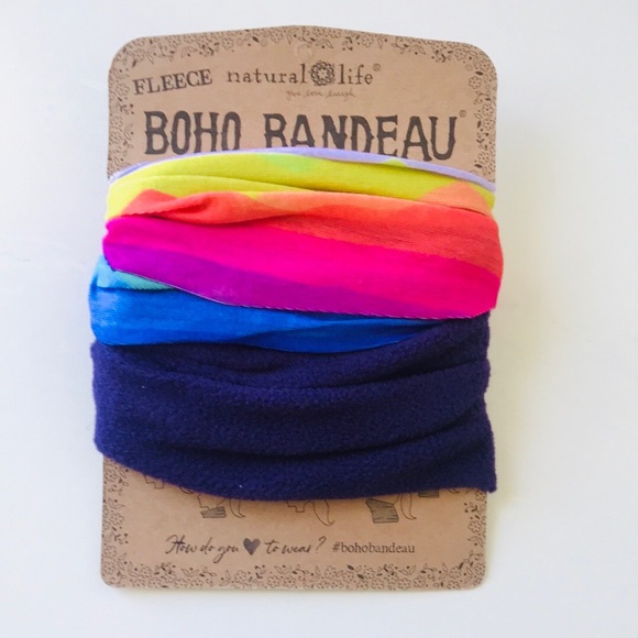 Fleece Boho Bandeau Headband- Mountain Range - Picture 3 of 6